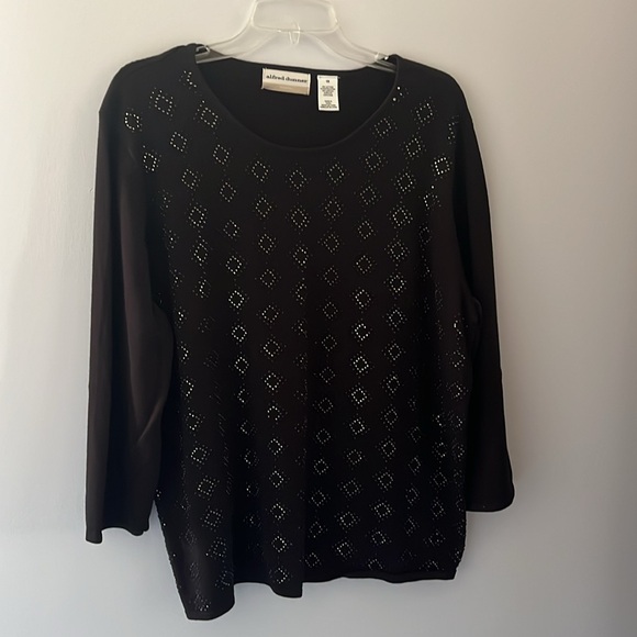 Black Rhinestone Sweater - Picture 2 of 3